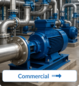 Commercial water pump industries, photorealistic
